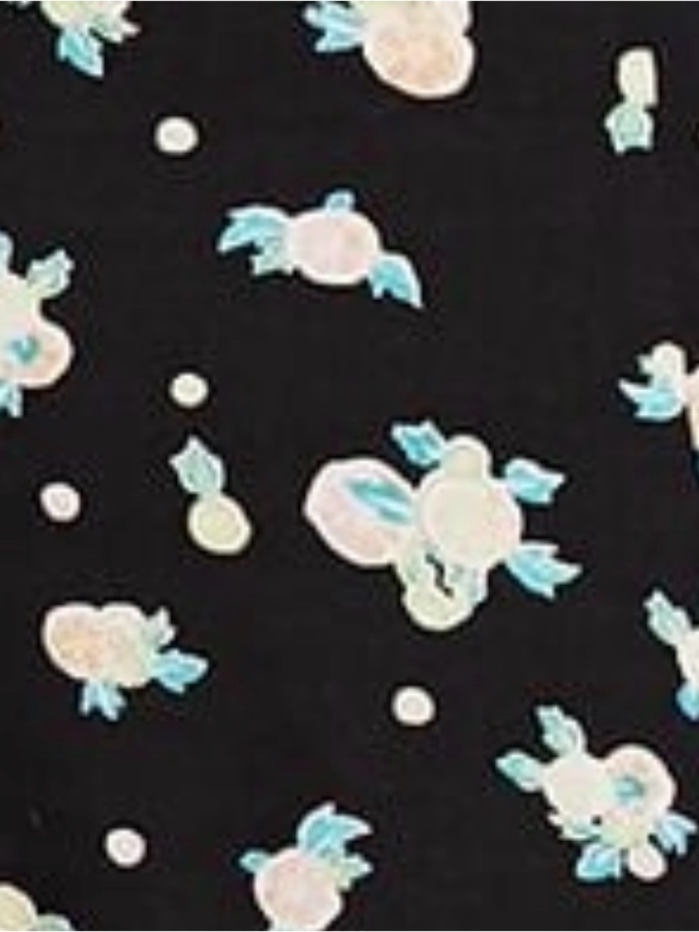 Free People Like A Lady Printed Mini Babydoll Dress Black Floral.Size: M - Picture 10 of 12